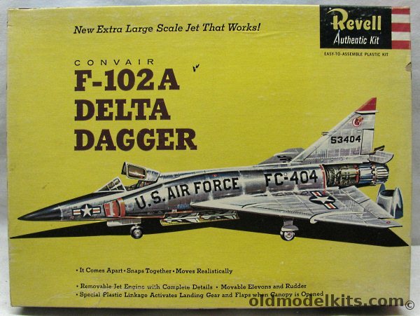 Revell 1/48 F-102A Delta Dagger  - Large Scale with Working Features - 'S' Issue, H281-198 plastic model kit